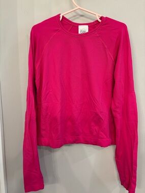 Athleta Hot Pink Long-Sleeve Active Tee